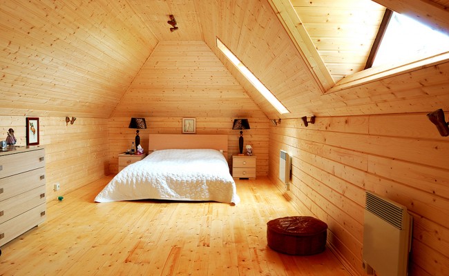 Wooden bedroom